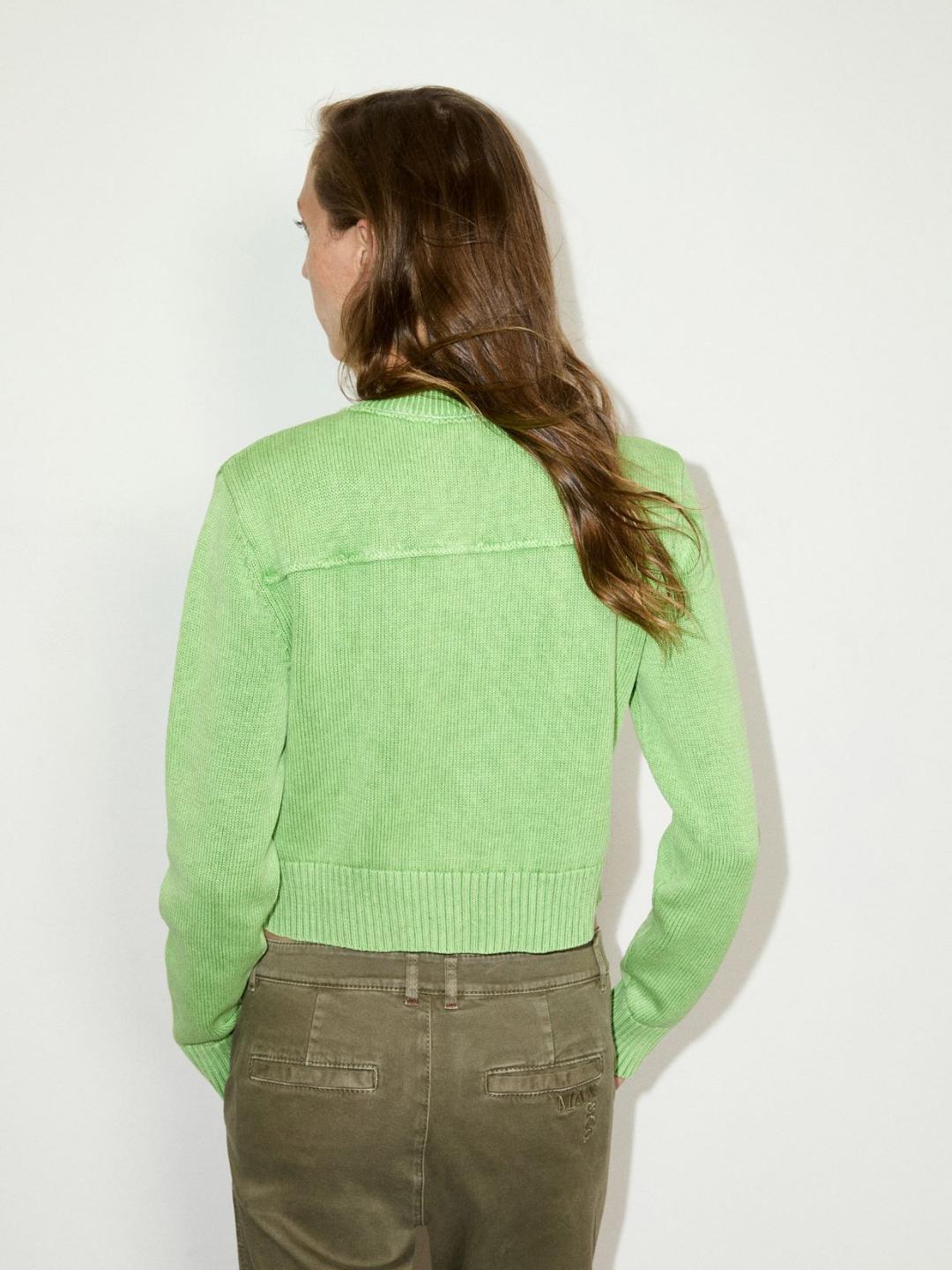 Cardigan in cotone stone washed | Max&Co Cardigan in cotone stone washed - vista alternativa - 3 | Max&Co