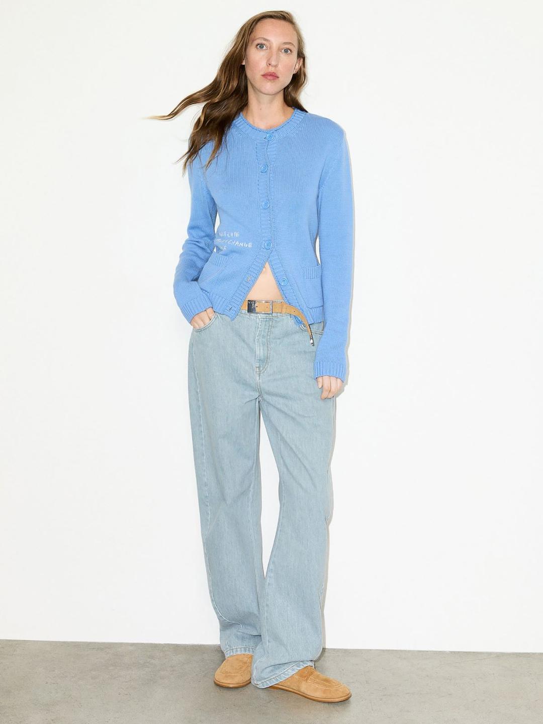 Cardigan in cotone con ricamo | Max&Co Cardigan in cotone con ricamo - vista alternativa - 7 | Max&Co