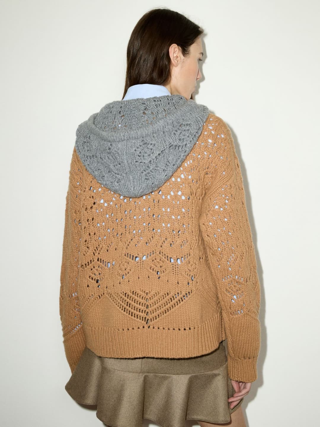 Cardigan in pura lana traforata | Max&Co Cardigan in pura lana traforata - vista alternativa - 3 | Max&Co