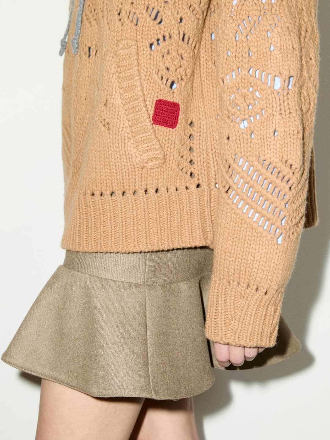 Cardigan in pura lana traforata | Max&Co Cardigan in pura lana traforata - vista alternativa - 3 | Max&Co