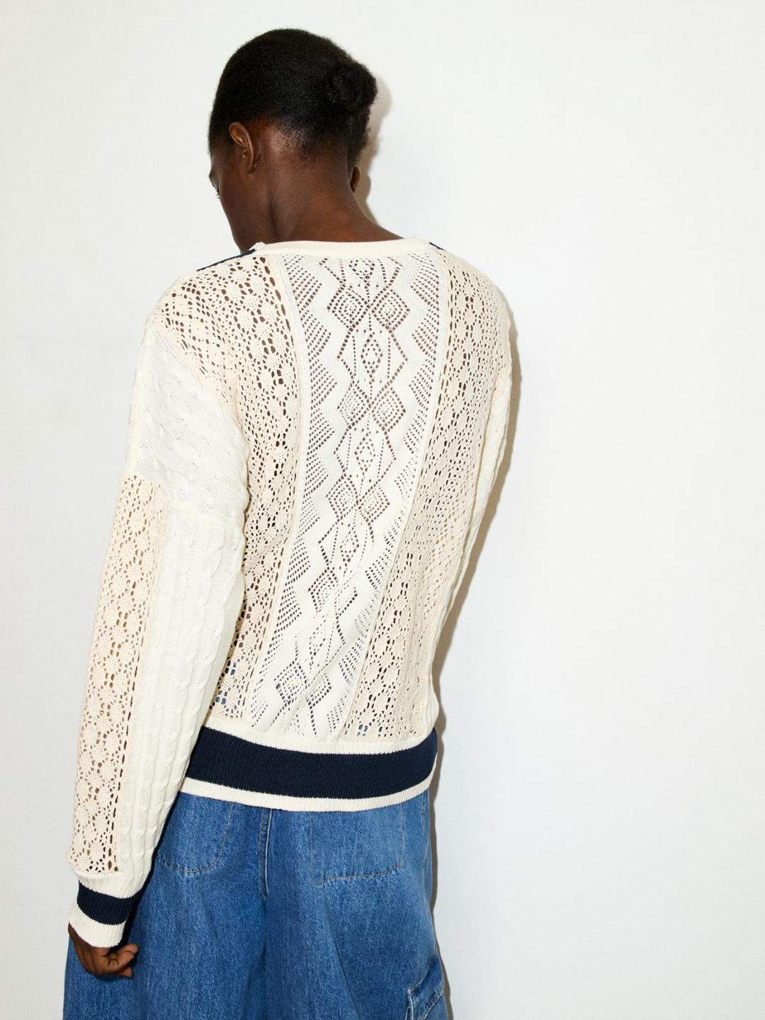 Maglia in cotone e pizzo | Max&Co Maglia in cotone e pizzo - vista alternativa - 16 | Max&Co