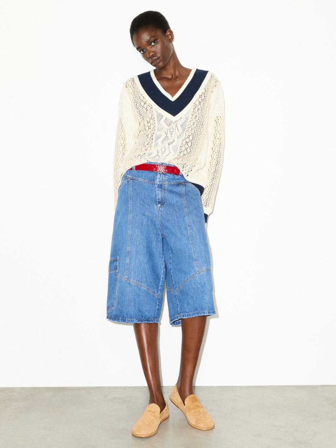 Maglia in cotone e pizzo | Max&Co Maglia in cotone e pizzo - vista alternativa - 16 | Max&Co