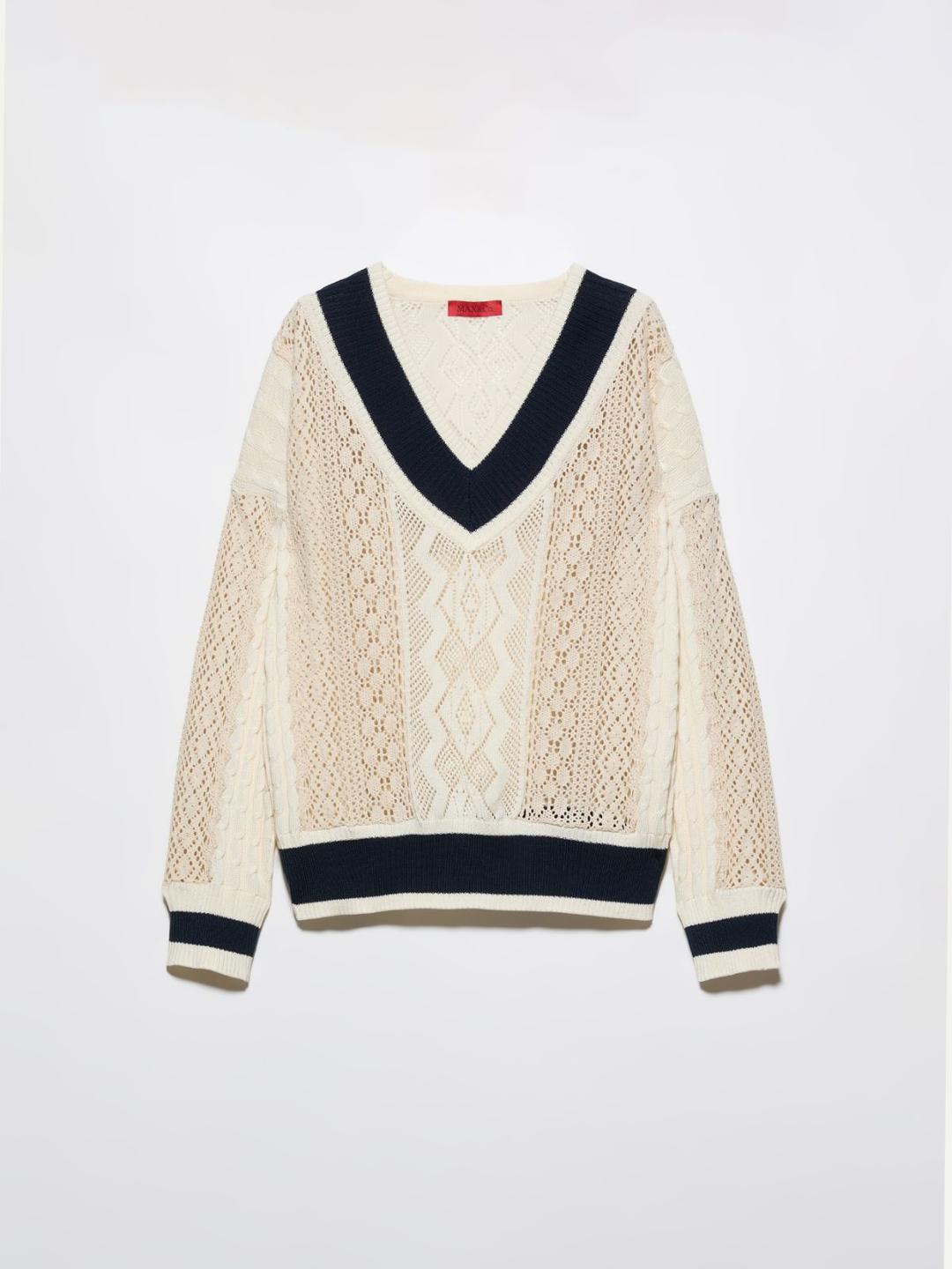 Maglia in cotone e pizzo | Max&Co Maglia in cotone e pizzo | Max&Co