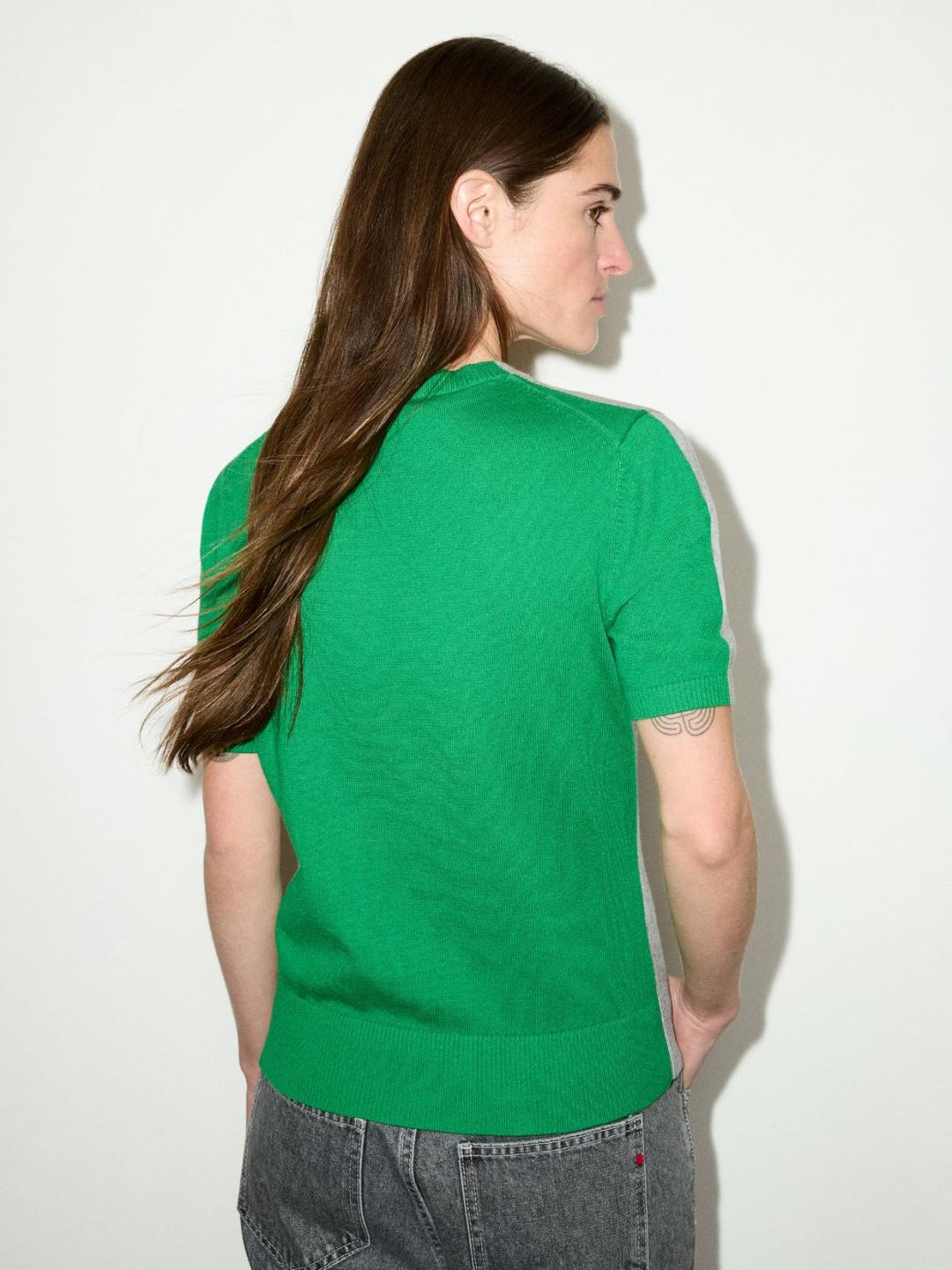 T-shirt in cotone e cashmere | Max&Co T-shirt in cotone e cashmere - vista alternativa - 6 | Max&Co