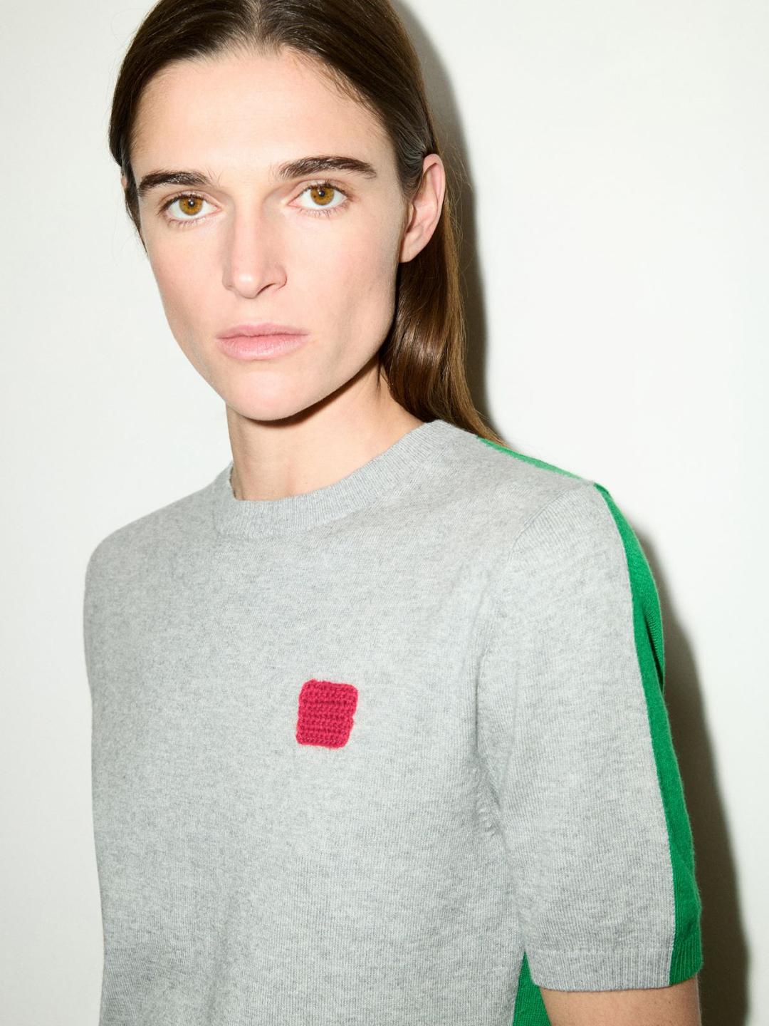 T-shirt in cotone e cashmere | Max&Co T-shirt in cotone e cashmere - vista alternativa - 6 | Max&Co