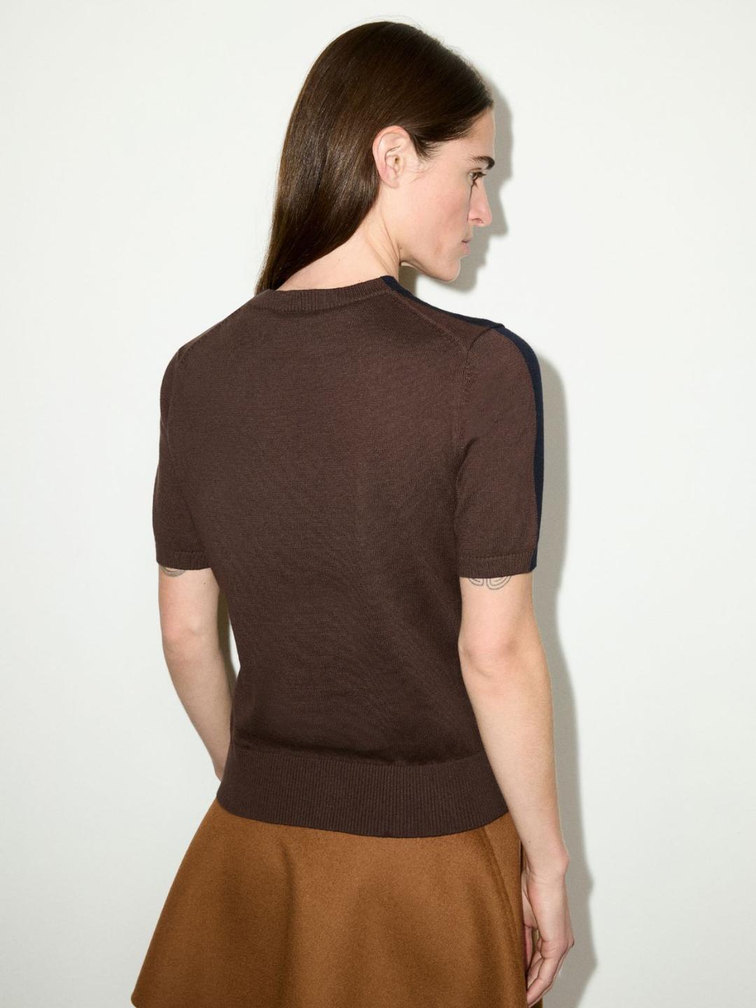 T-shirt in cotone e cashmere | Max&Co T-shirt in cotone e cashmere - vista alternativa - 4 | Max&Co