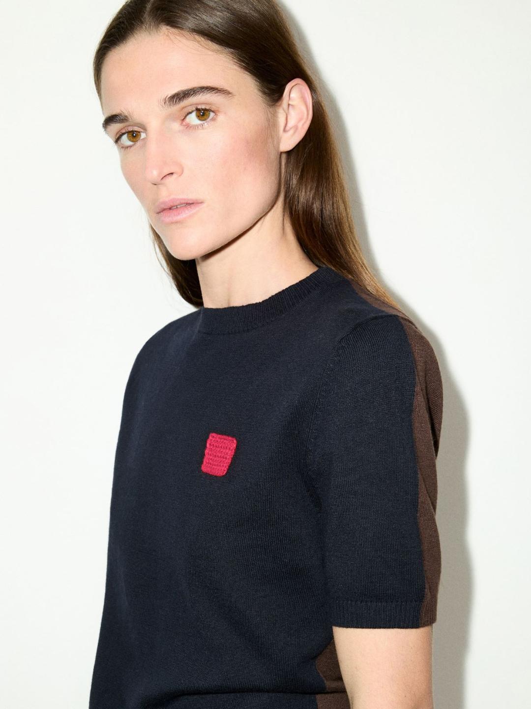 T-shirt in cotone e cashmere | Max&Co T-shirt in cotone e cashmere - vista alternativa - 4 | Max&Co