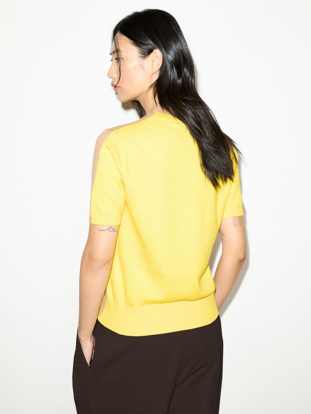 T-shirt in cotone e cashmere | Max&Co T-shirt in cotone e cashmere - vista alternativa - 0 | Max&Co