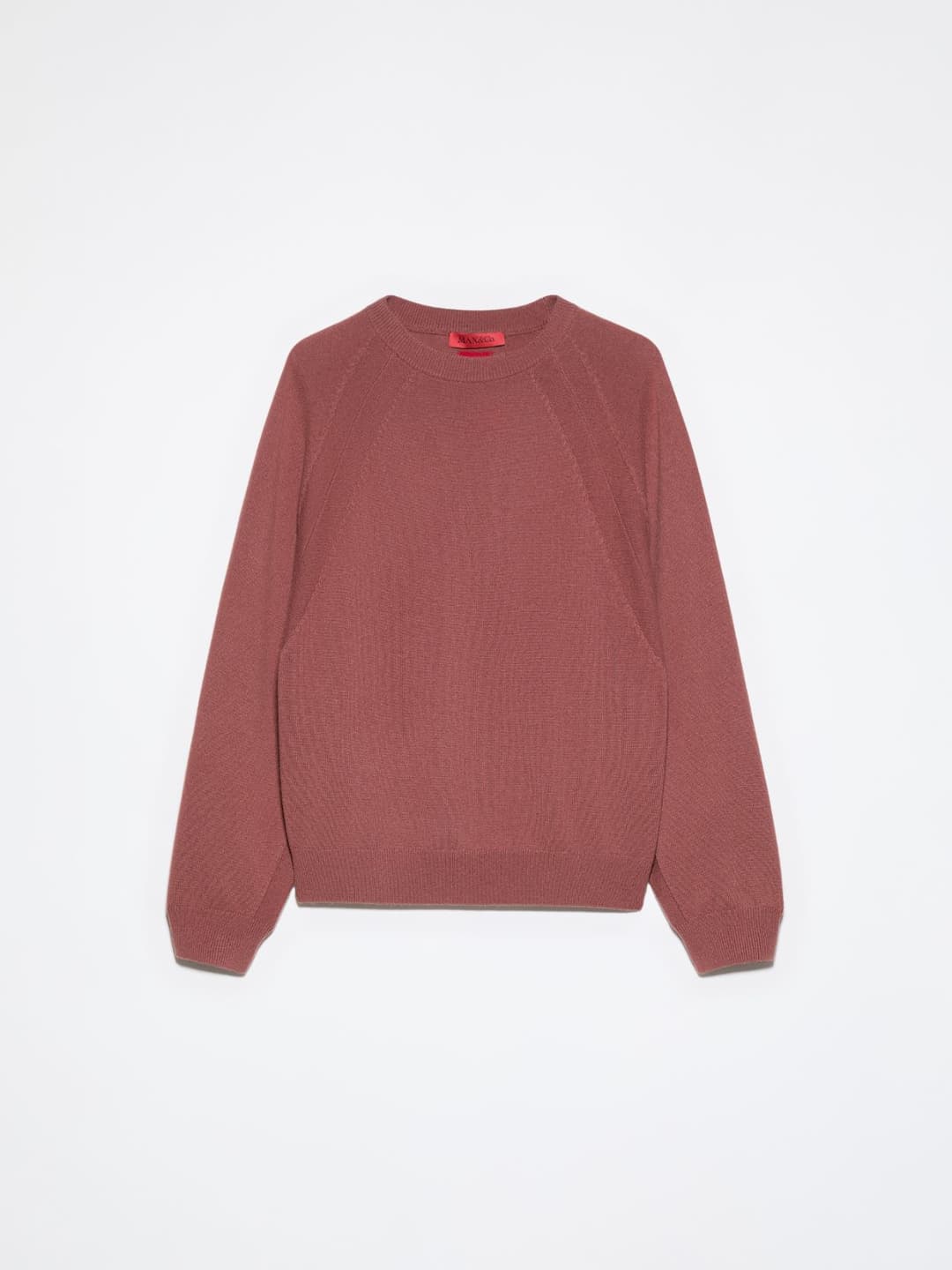 Maglia in lana e cashmere | Max&Co Maglia in lana e cashmere color cacao con silhouette cocoon, lavorazione rasata, bordi a costine e iconico red square MAX&Co. intarsiato sul retro. | Max&Co
