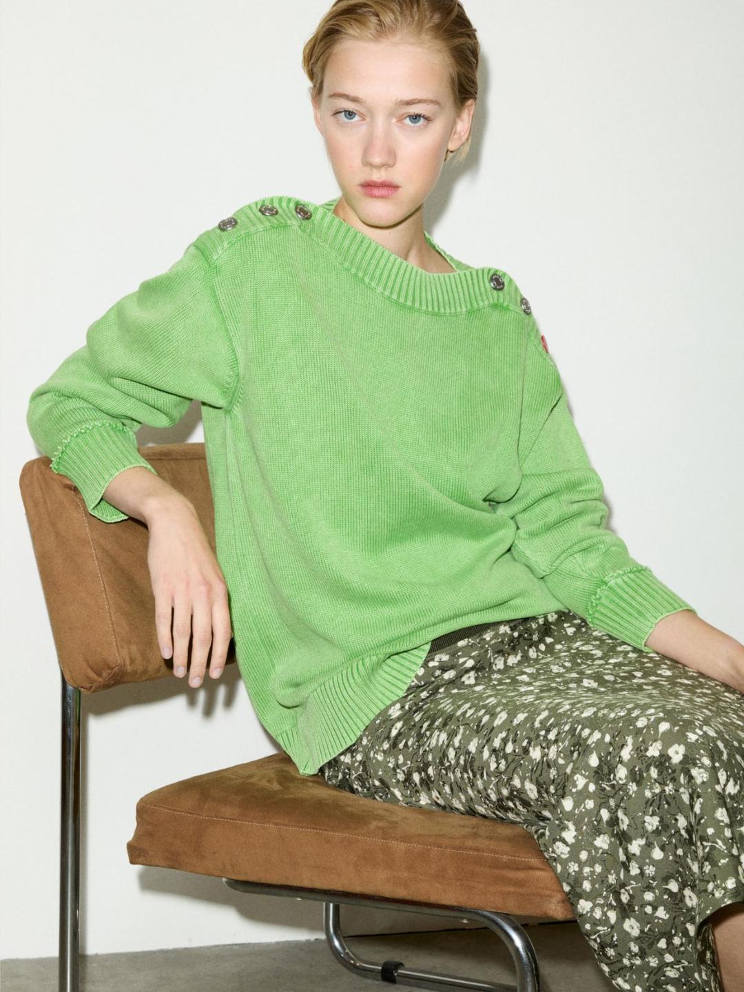 Pull in cotone stone washed | Max&Co Pull in cotone stone washed - vista alternativa - 5 | Max&Co
