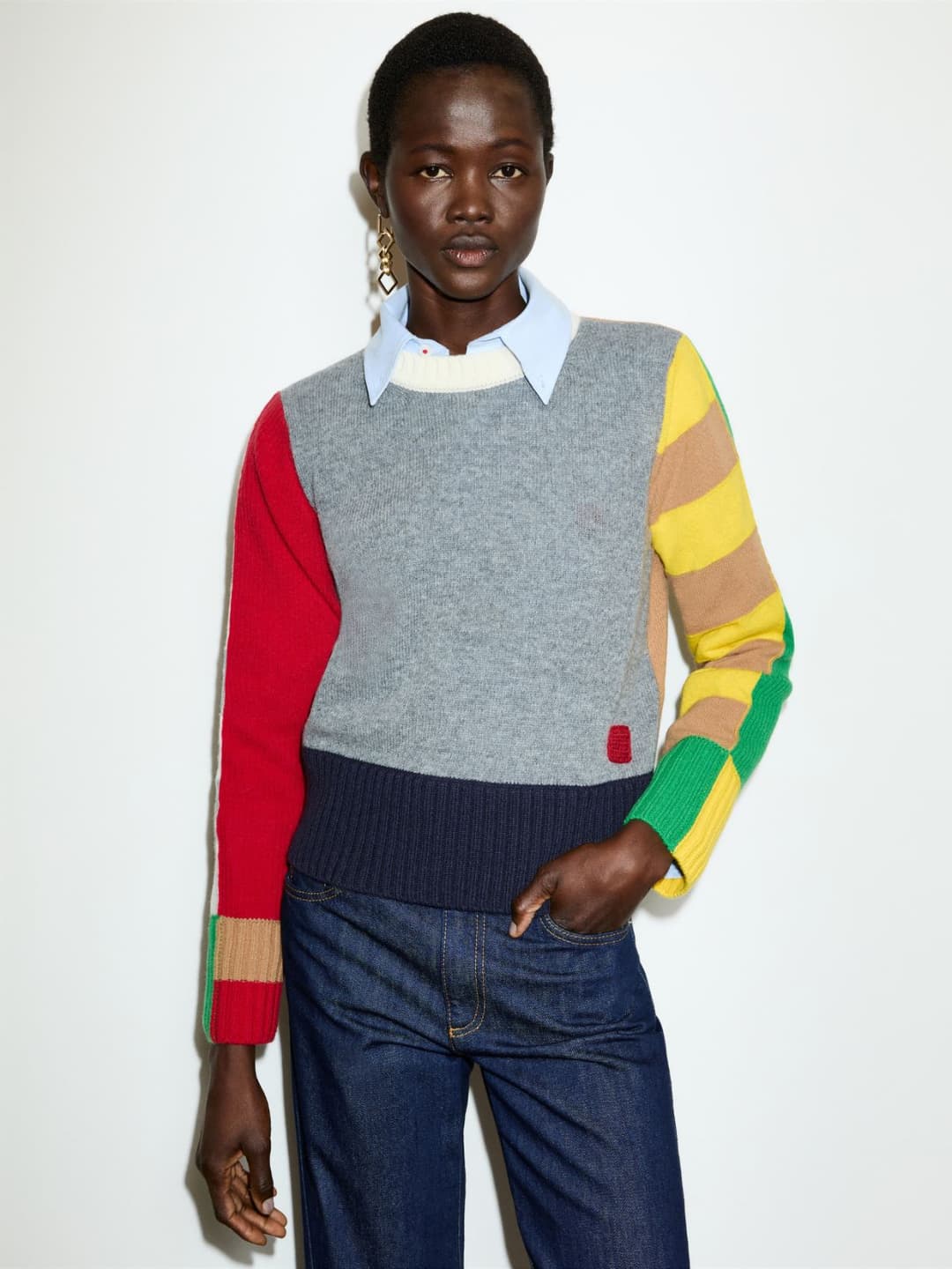 Maglia patchwork in pura lana | Max&Co Maglia patchwork in pura lana - vista alternativa - 7 | Max&Co