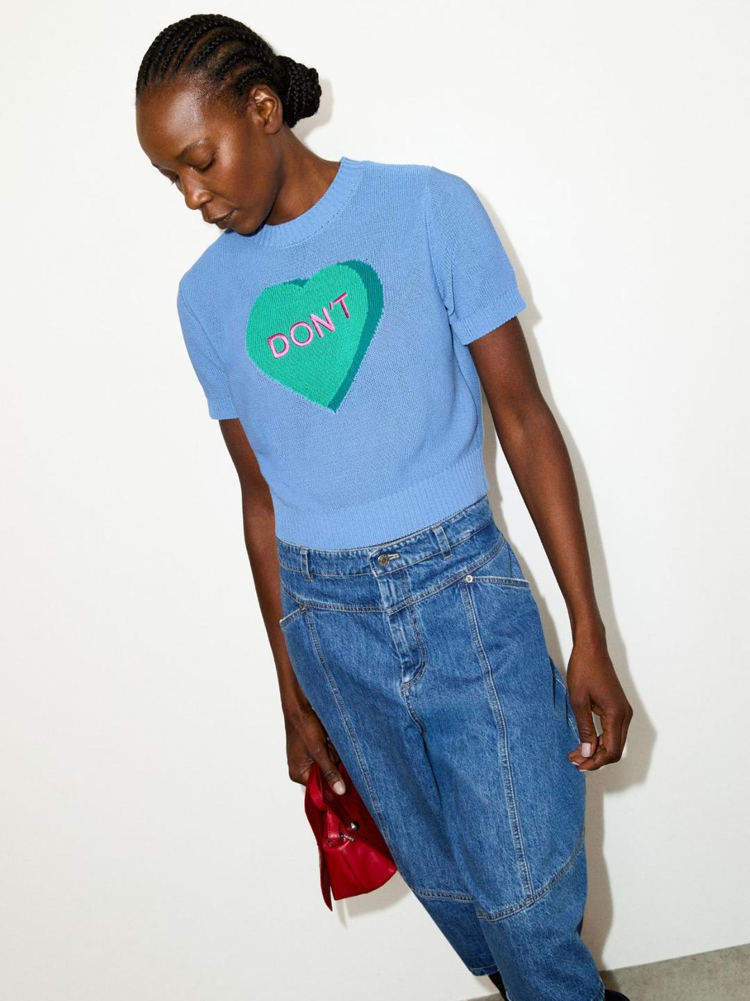 T-shirt in maglia jacquard | Max&Co T-shirt in maglia jacquard - vista alternativa - 14 | Max&Co