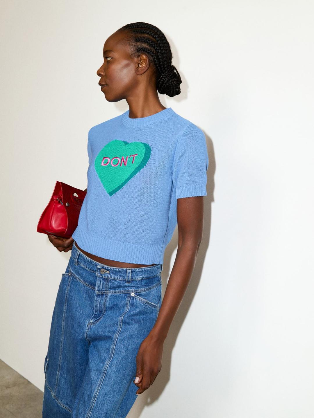 T-shirt in maglia jacquard | Max&Co T-shirt in maglia jacquard - vista alternativa - 14 | Max&Co