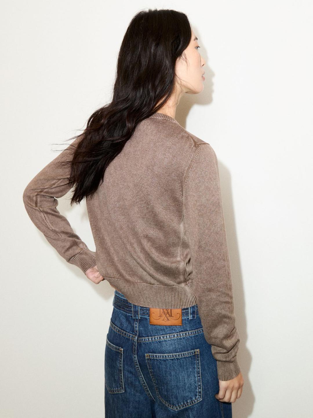 Maglia in cotone stone washed | Max&Co Maglia in cotone stone washed - vista alternativa - 8 | Max&Co