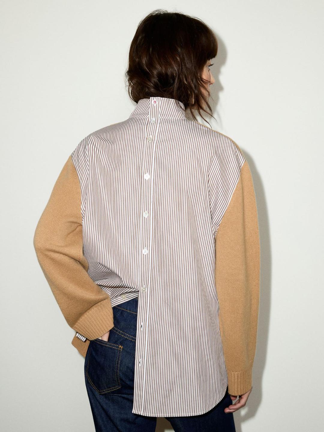 Pull in pura lana e popeline | Max&Co Pull in pura lana e popeline - vista alternativa - 7 | Max&Co
