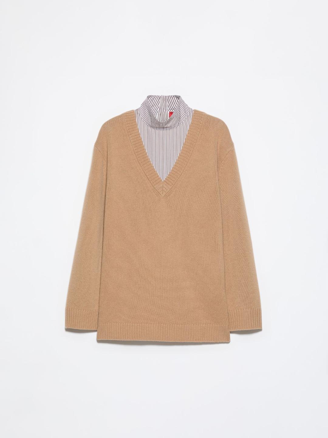 Pull in pura lana e popeline | Max&Co Pull in pura lana e popeline | Max&Co