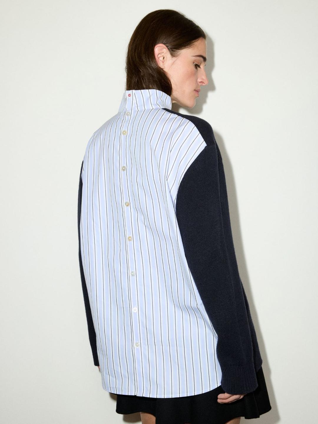 Pull in pura lana e popeline | Max&Co Pull in pura lana e popeline - vista alternativa - 6 | Max&Co