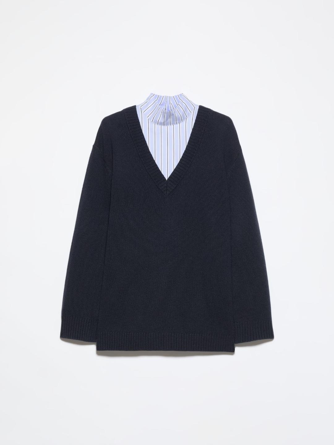 Pull in pura lana e popeline | Max&Co Pull in pura lana e popeline | Max&Co