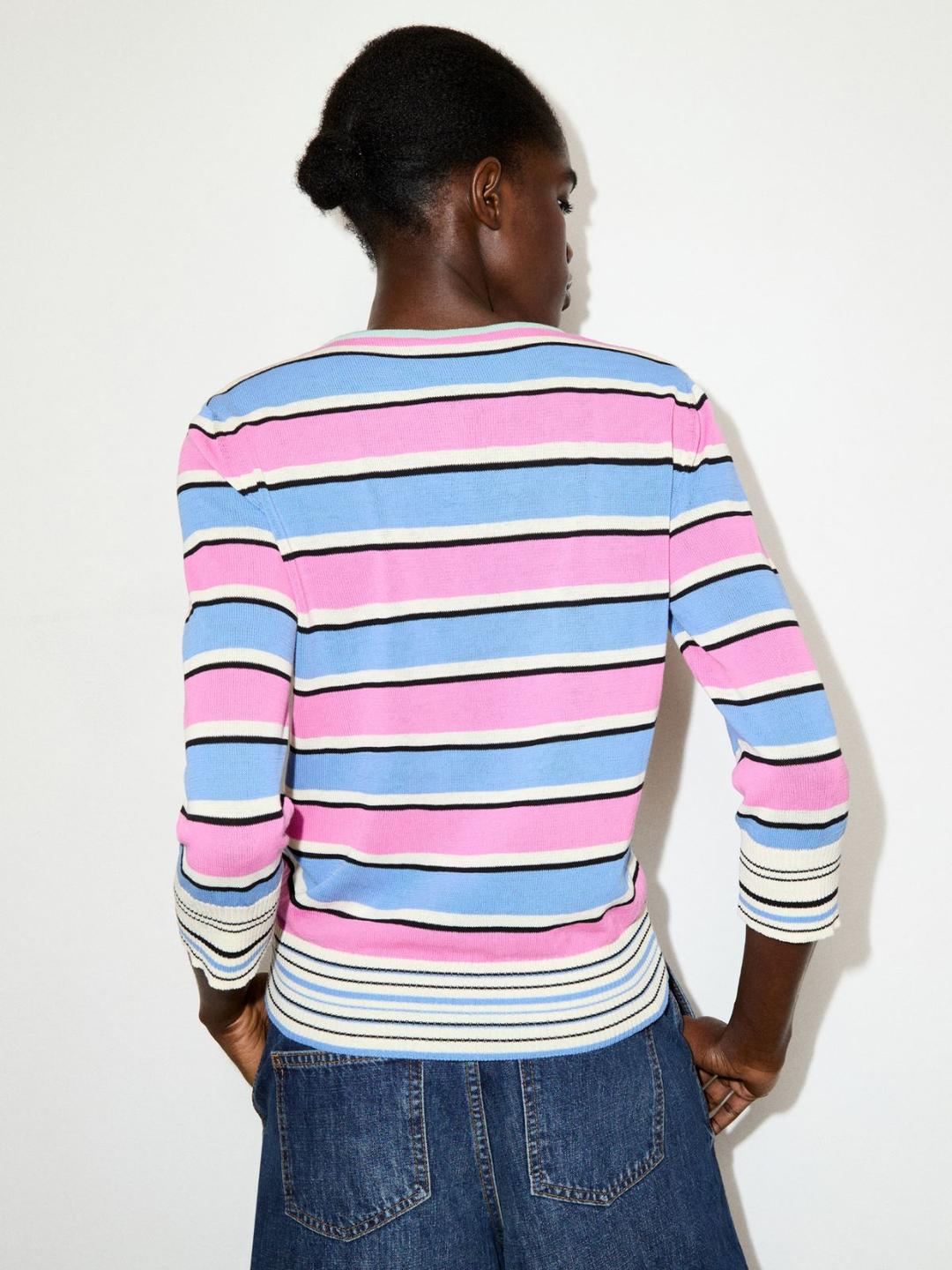 Serafino in cotone a righe | Max&Co Serafino in cotone a righe - vista alternativa - 5 | Max&Co