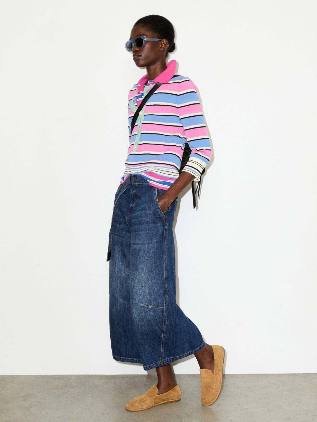 Serafino in cotone a righe | Max&Co Serafino in cotone a righe - vista alternativa - 5 | Max&Co