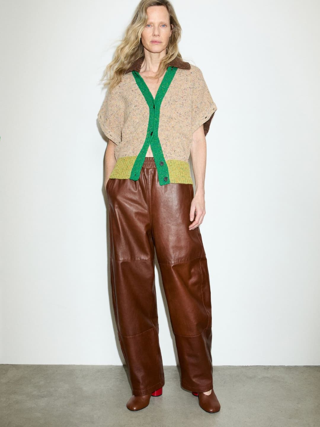 Pantaloni barrel leg in nappa | Max&Co Pantaloni barrel leg in nappa - vista alternativa - 17 | Max&Co