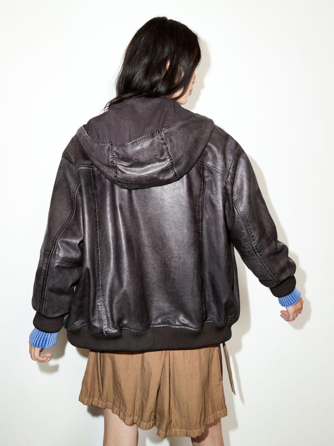 Giacca hoodie in nappa | Max&Co Giacca hoodie in nappa - vista alternativa - 4 | Max&Co