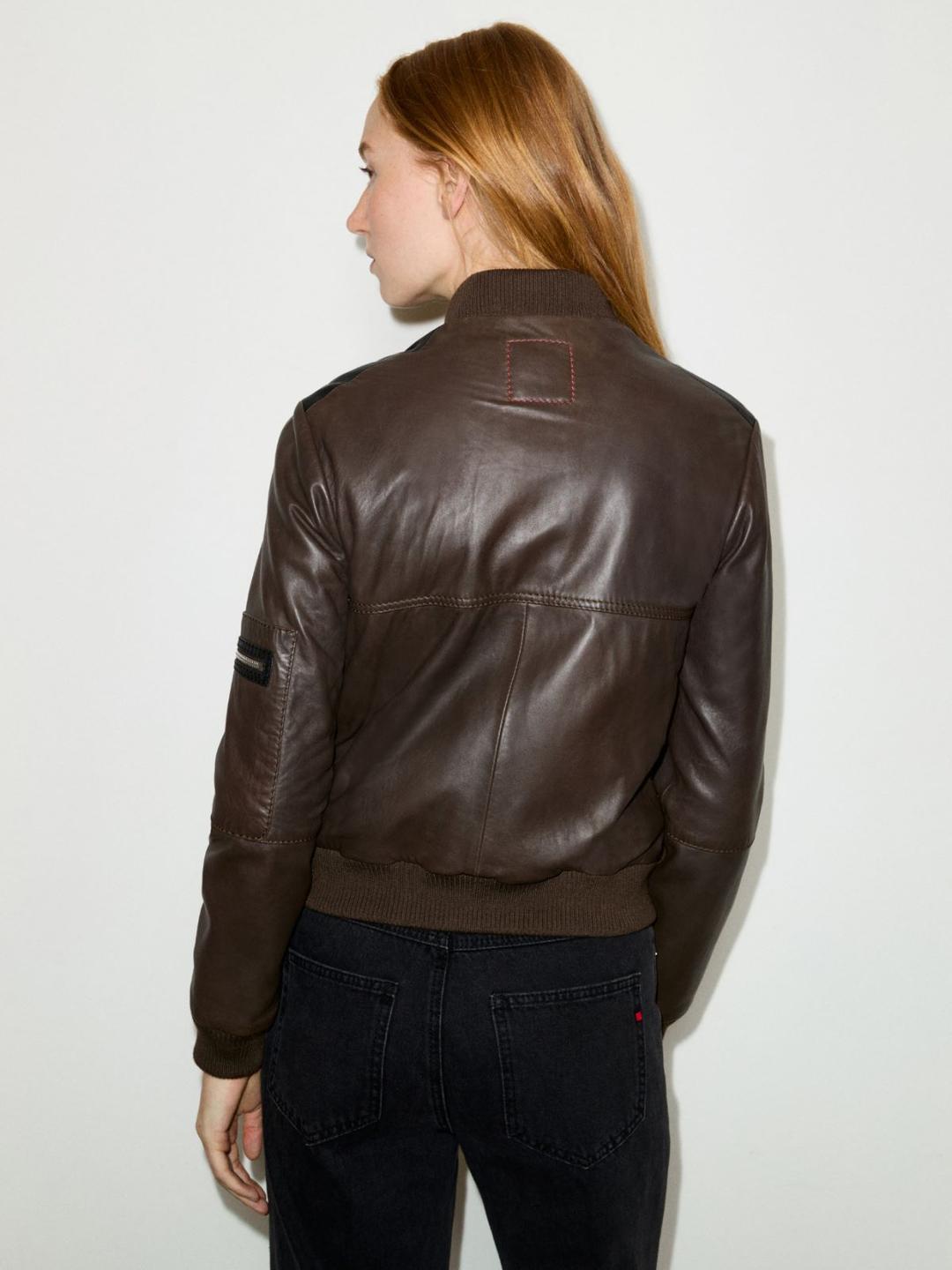 Giacca biker in pelle soft | Max&Co Giacca biker in pelle soft - vista alternativa - 1 | Max&Co