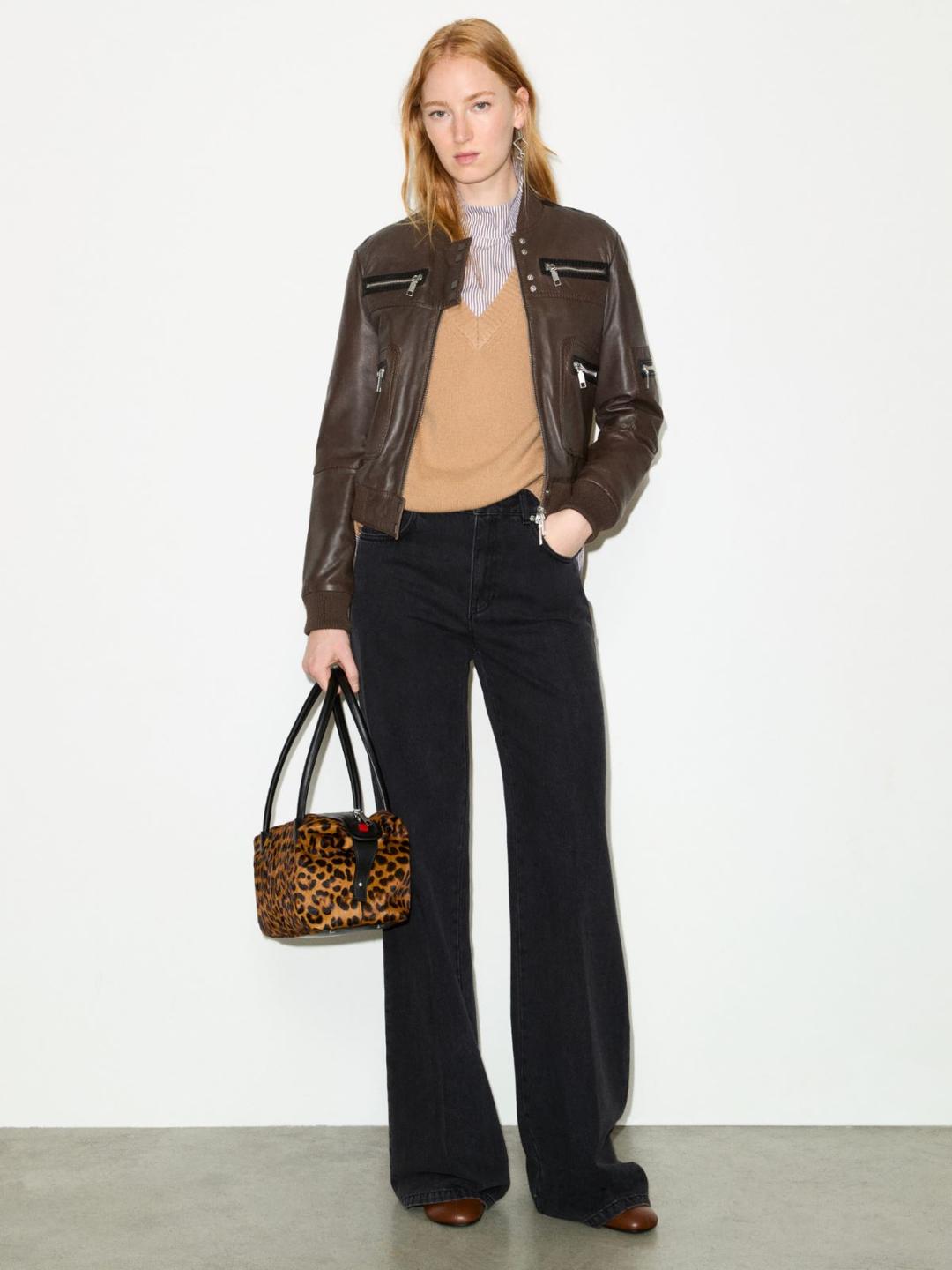 Giacca biker in pelle soft | Max&Co Giacca biker in pelle soft - vista alternativa - 1 | Max&Co
