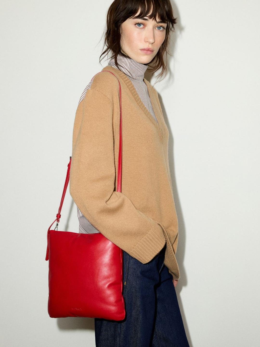 Red square bag in nappa | Max&Co Red square bag in nappa - vista alternativa - 4 | Max&Co