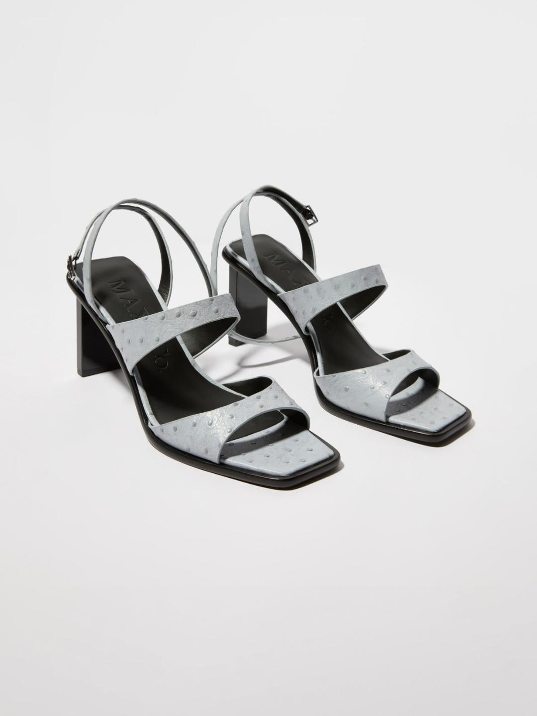 Sandali in pelle stampa struzzo | Max&Co Sandali in pelle stampa struzzo - vista alternativa - 4 | Max&Co