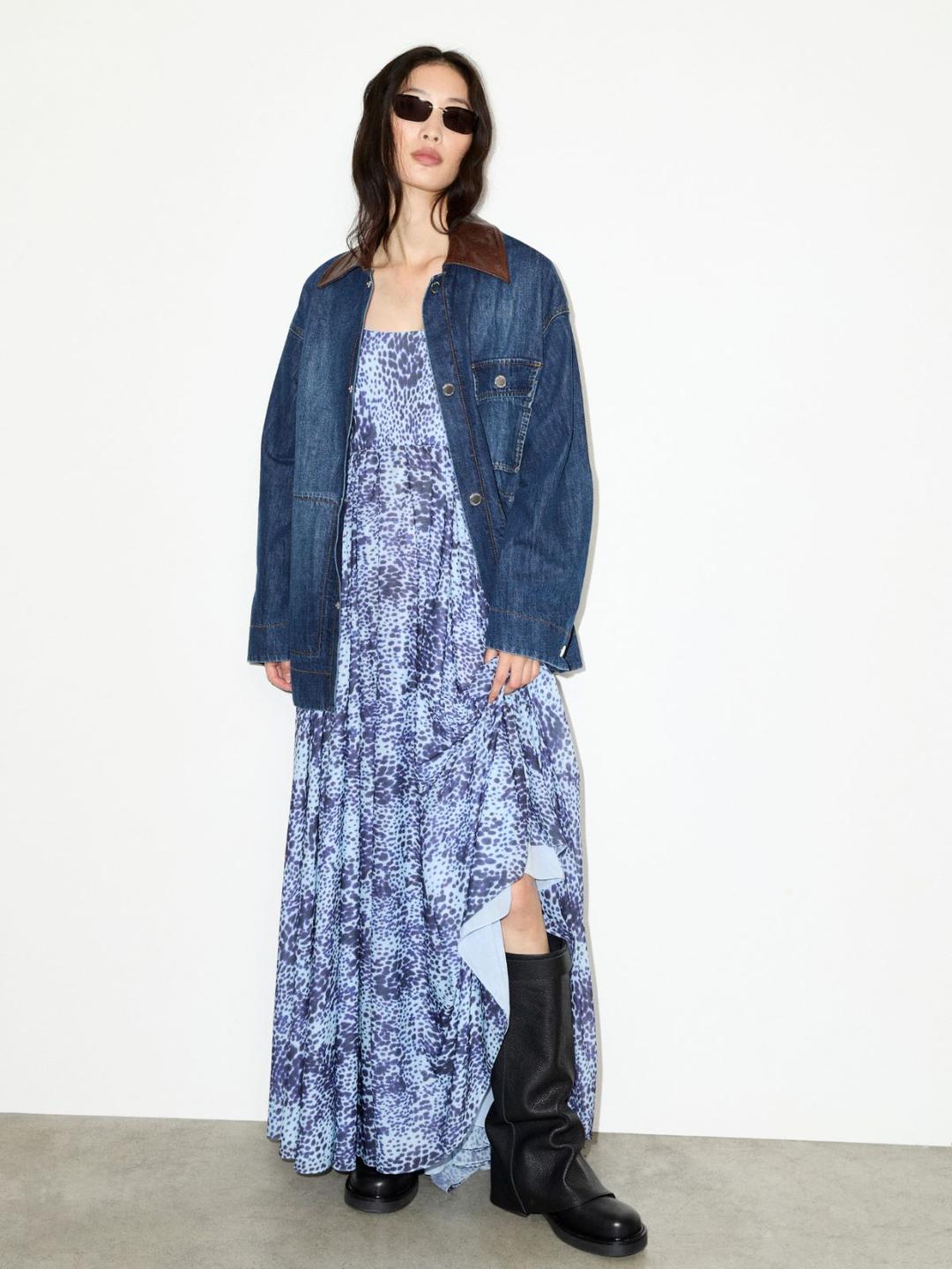 Maxi dress in jersey maculato | Max&Co Maxi dress in jersey maculato - vista alternativa - 25 | Max&Co