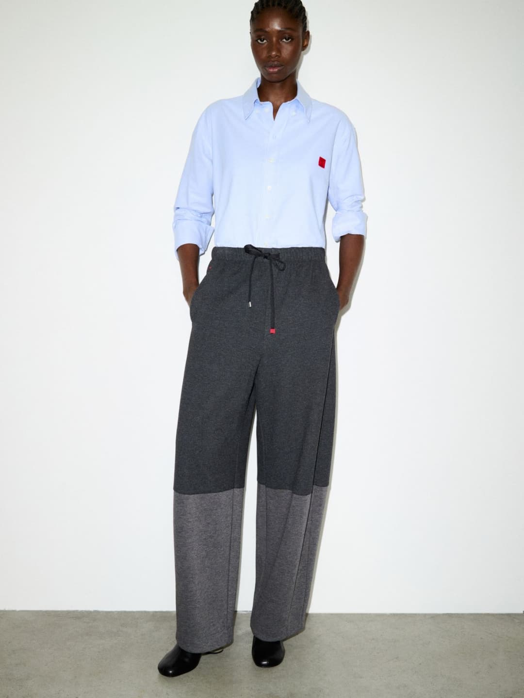 Pantaloni ampi in jersey flanella | Max&Co Pantaloni ampi in jersey flanella - vista alternativa - 4 | Max&Co