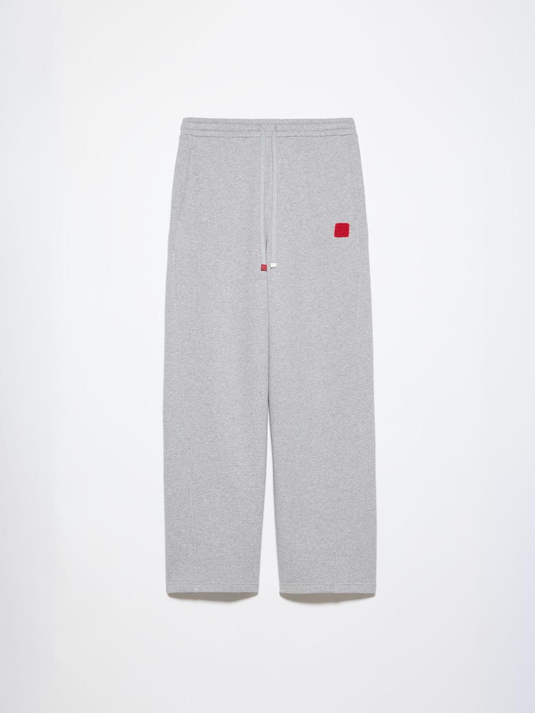 Joggers in felpa di cotone | Max&Co Joggers grigi melange in felpa di cotone organico con patch rosso iconico MAX&Co. sul davanti e coulisse. | Max&Co