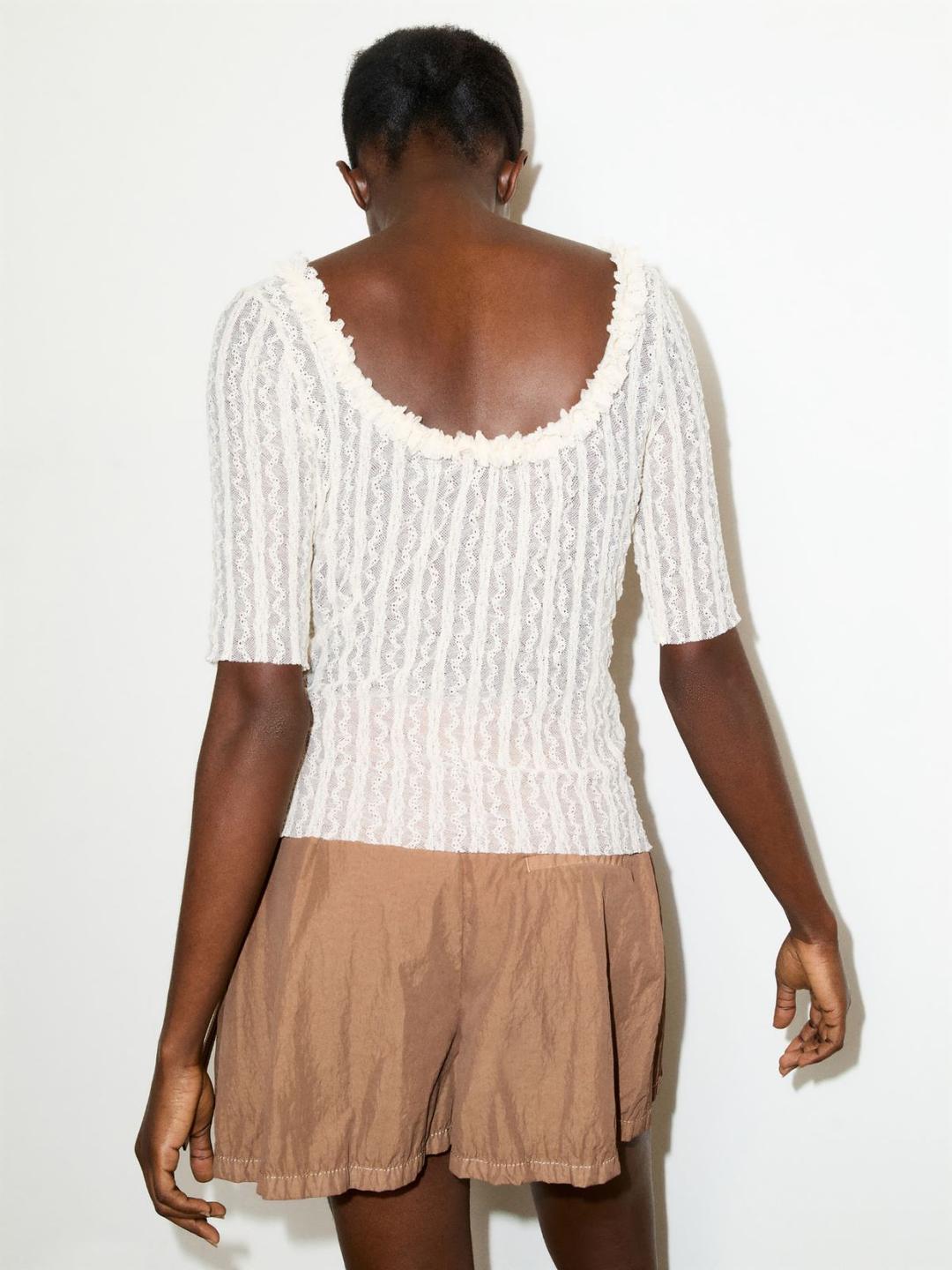 T-shirt in jersey pizzo | Max&Co T-shirt in jersey pizzo - vista alternativa - 21 | Max&Co