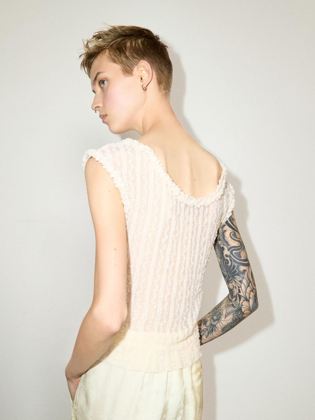 Top in jersey pizzo | Max&Co Top in jersey pizzo - vista alternativa - 21 | Max&Co