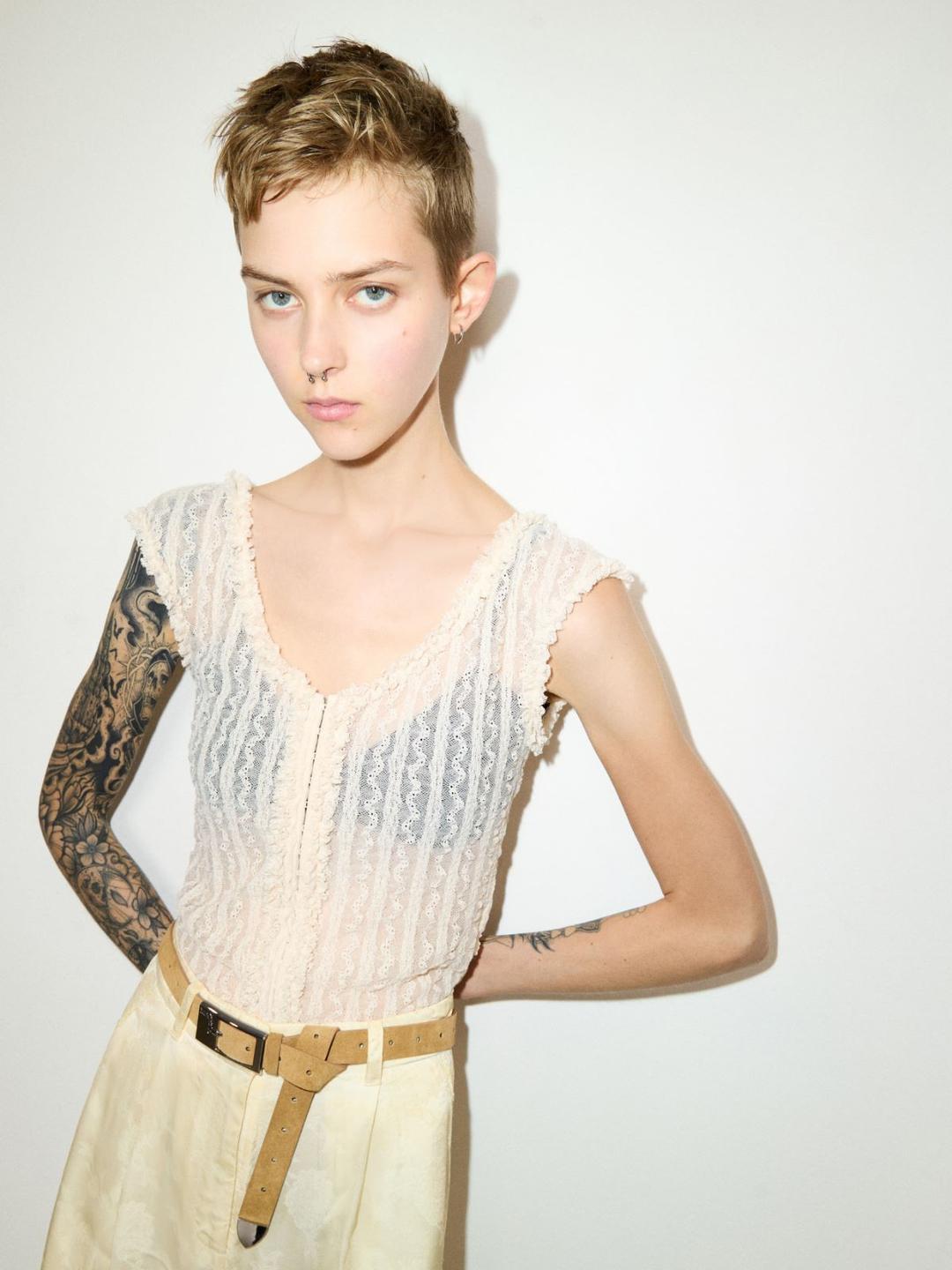 Top in jersey pizzo | Max&Co Top in jersey pizzo - vista alternativa - 21 | Max&Co