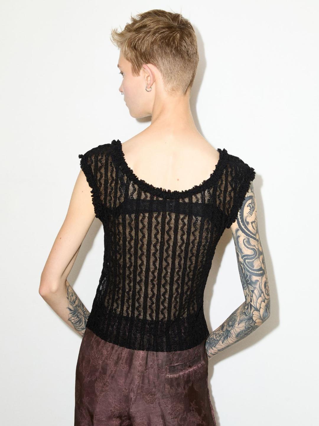 Top in jersey pizzo | Max&Co Top in jersey pizzo - vista alternativa - 22 | Max&Co