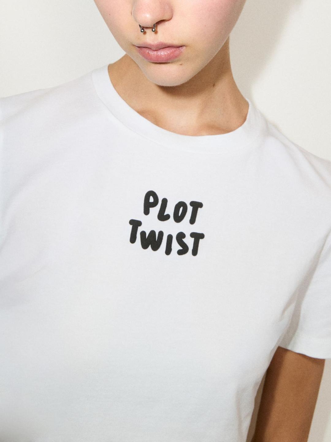 Cropped T-shirt con lettering | Max&Co Cropped T-shirt con lettering - vista alternativa - 5 | Max&Co