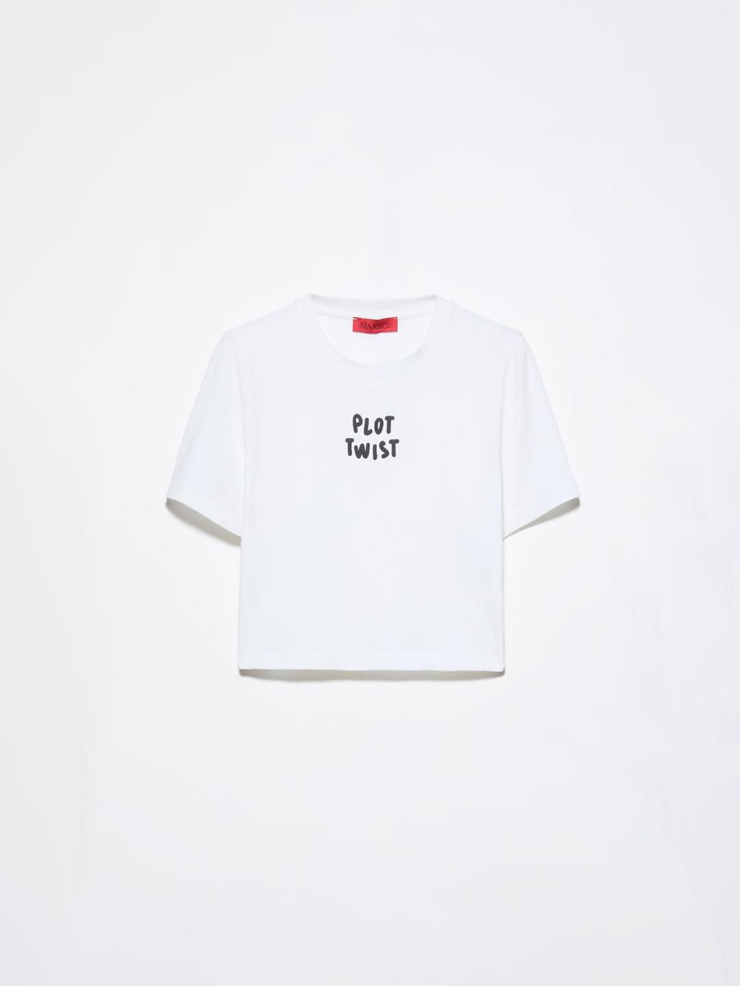 Cropped T-shirt con lettering | Max&Co Cropped T-shirt con lettering | Max&Co