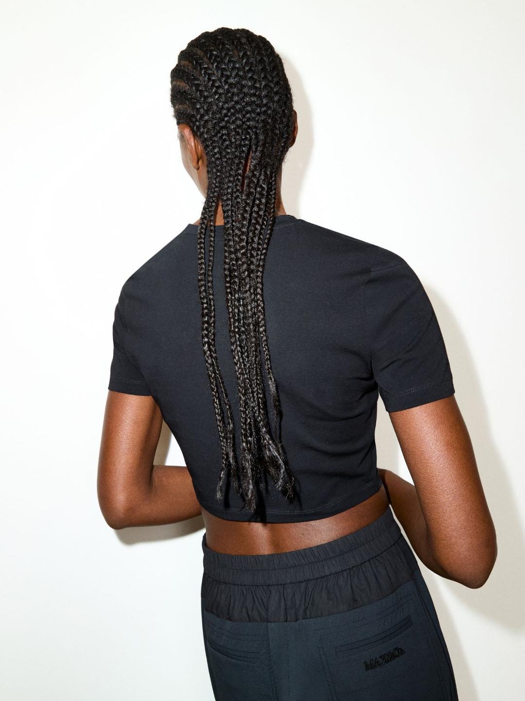 Cropped T-shirt con lettering | Max&Co Cropped T-shirt con lettering - vista alternativa - 3 | Max&Co