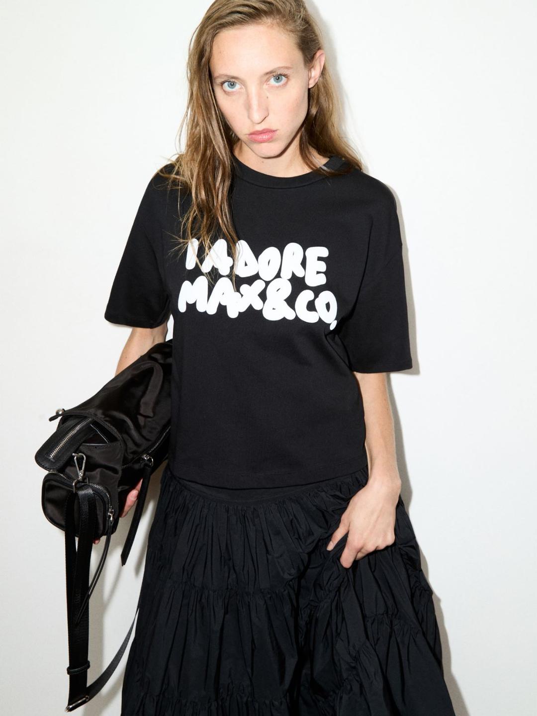 Boxy T-shirt con lettering | Max&Co Boxy T-shirt con lettering - vista alternativa - 6 | Max&Co