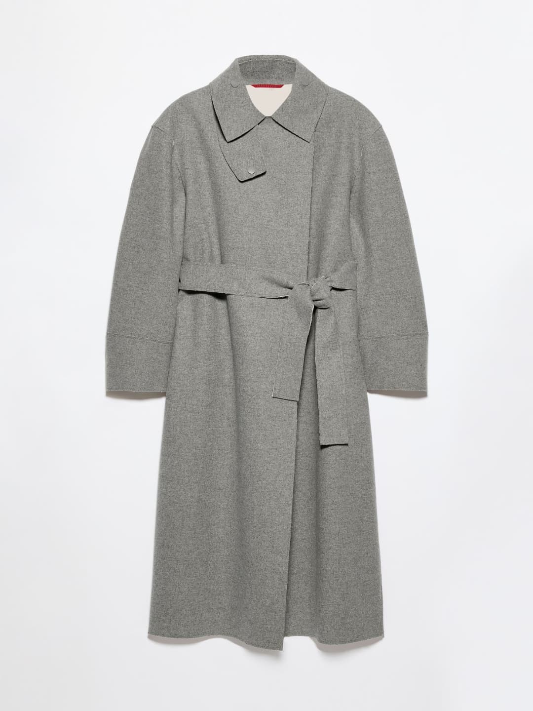Cappotto reversibile Raeburn &Co.llaboration | Max&Co Cappotto reversibile Raeburn &Co.llaboration grigio melange in lana con cintura, collo a camicia e chiusure a pressione. | Max&Co