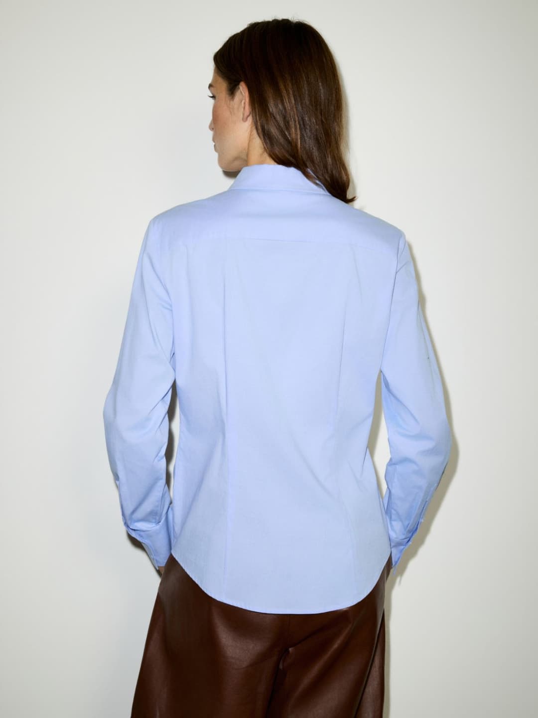 Camicia slim in popeline | Max&Co Camicia slim in popeline - vista alternativa - 0 | Max&Co