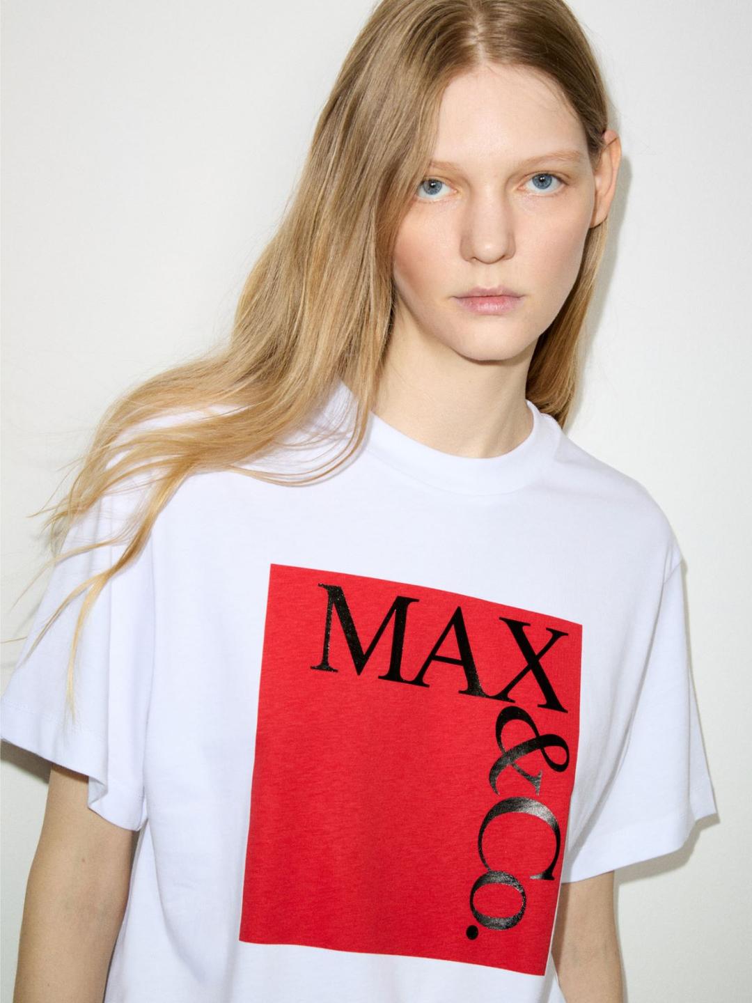 Logo T-shirt in jersey di cotone | Max&Co Logo T-shirt in jersey di cotone - vista alternativa - 7 | Max&Co