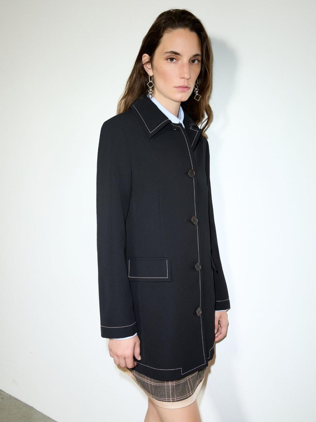 Car coat in bonded twill | Max&Co Car coat in bonded twill - vista alternativa - 7 | Max&Co