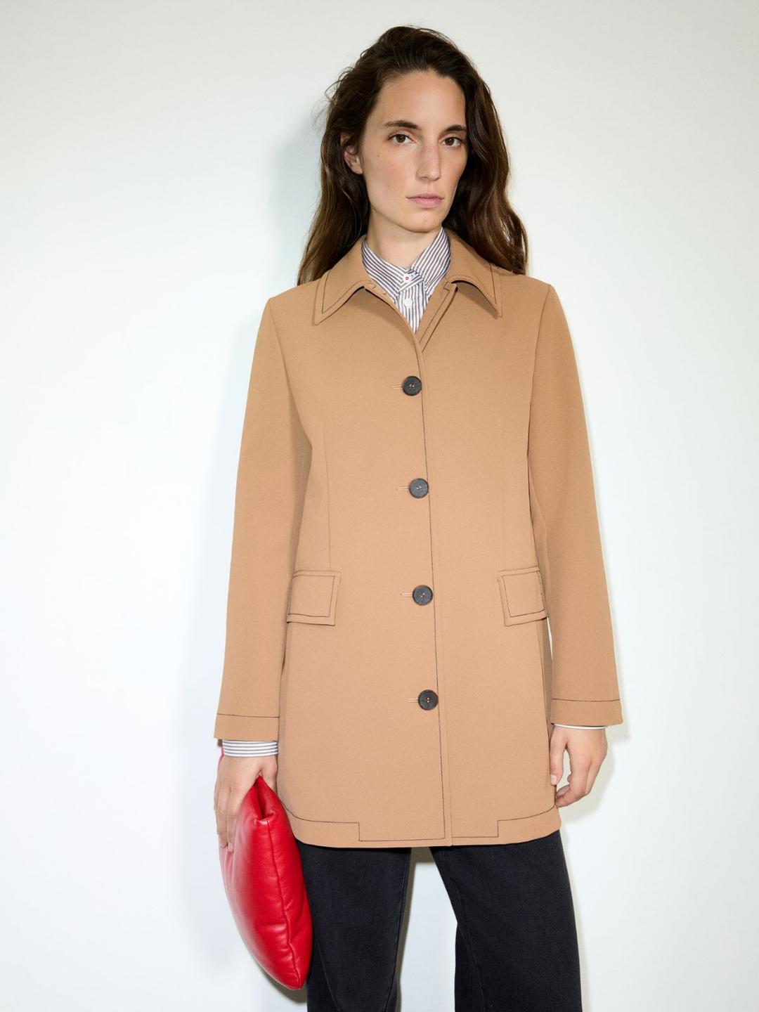 Car coat in bonded twill | Max&Co Car coat in bonded twill - vista alternativa - 10 | Max&Co
