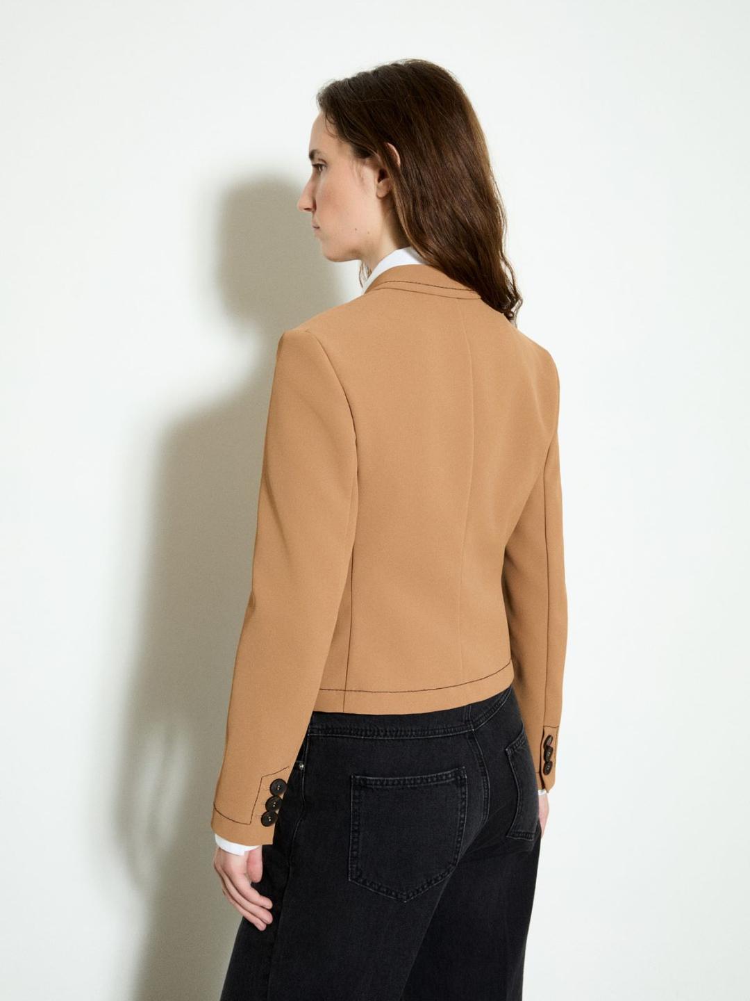 Giacca slim in bonded twill | Max&Co Giacca slim in bonded twill - vista alternativa - 31 | Max&Co