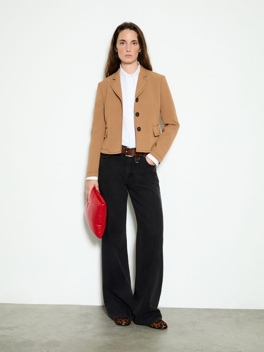 Giacca slim in bonded twill | Max&Co Giacca slim in bonded twill - vista alternativa - 31 | Max&Co