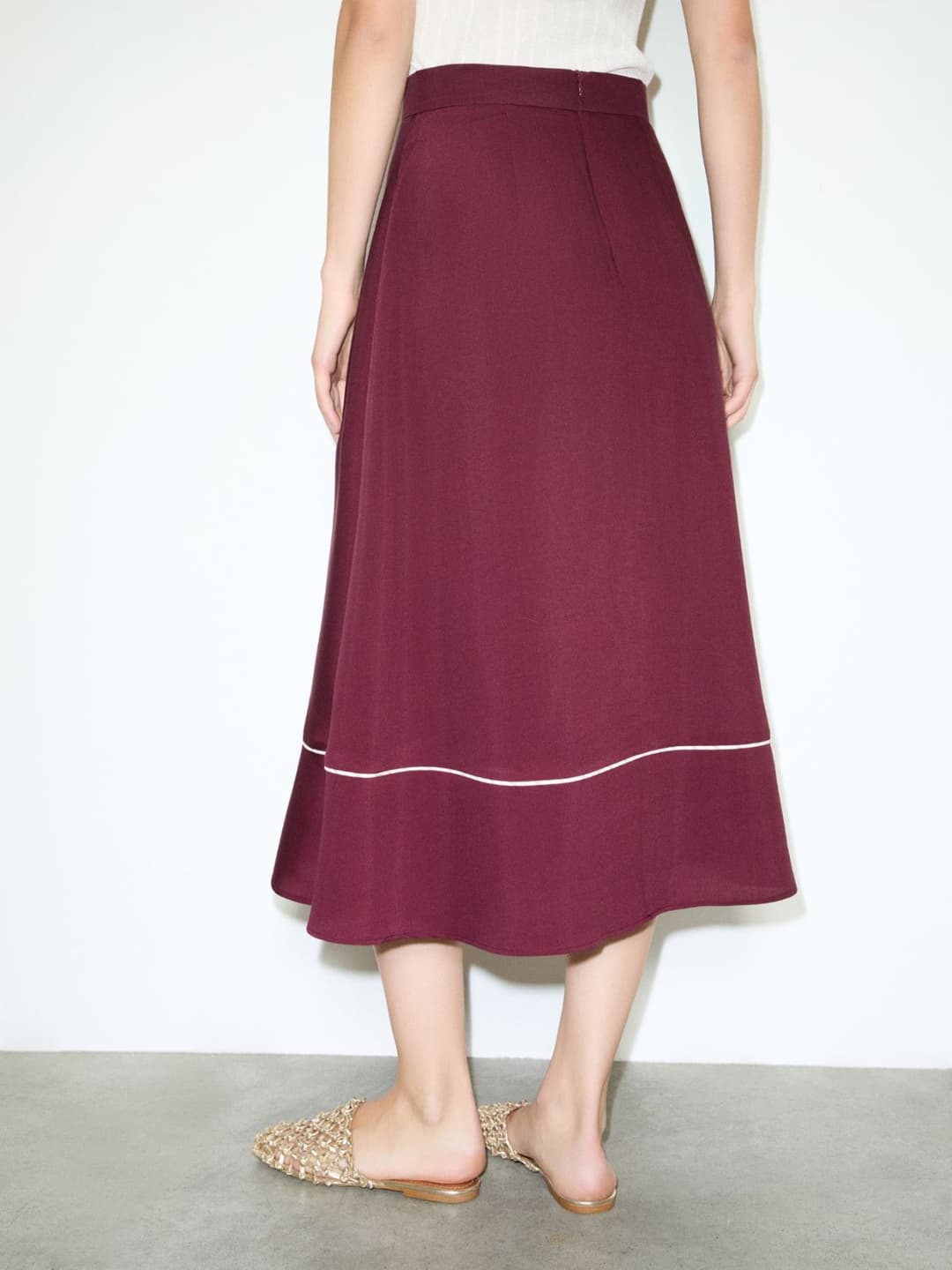 Gonna midi in tessuto crispy | Max&Co Gonna midi in tessuto crispy - vista alternativa - 9 | Max&Co