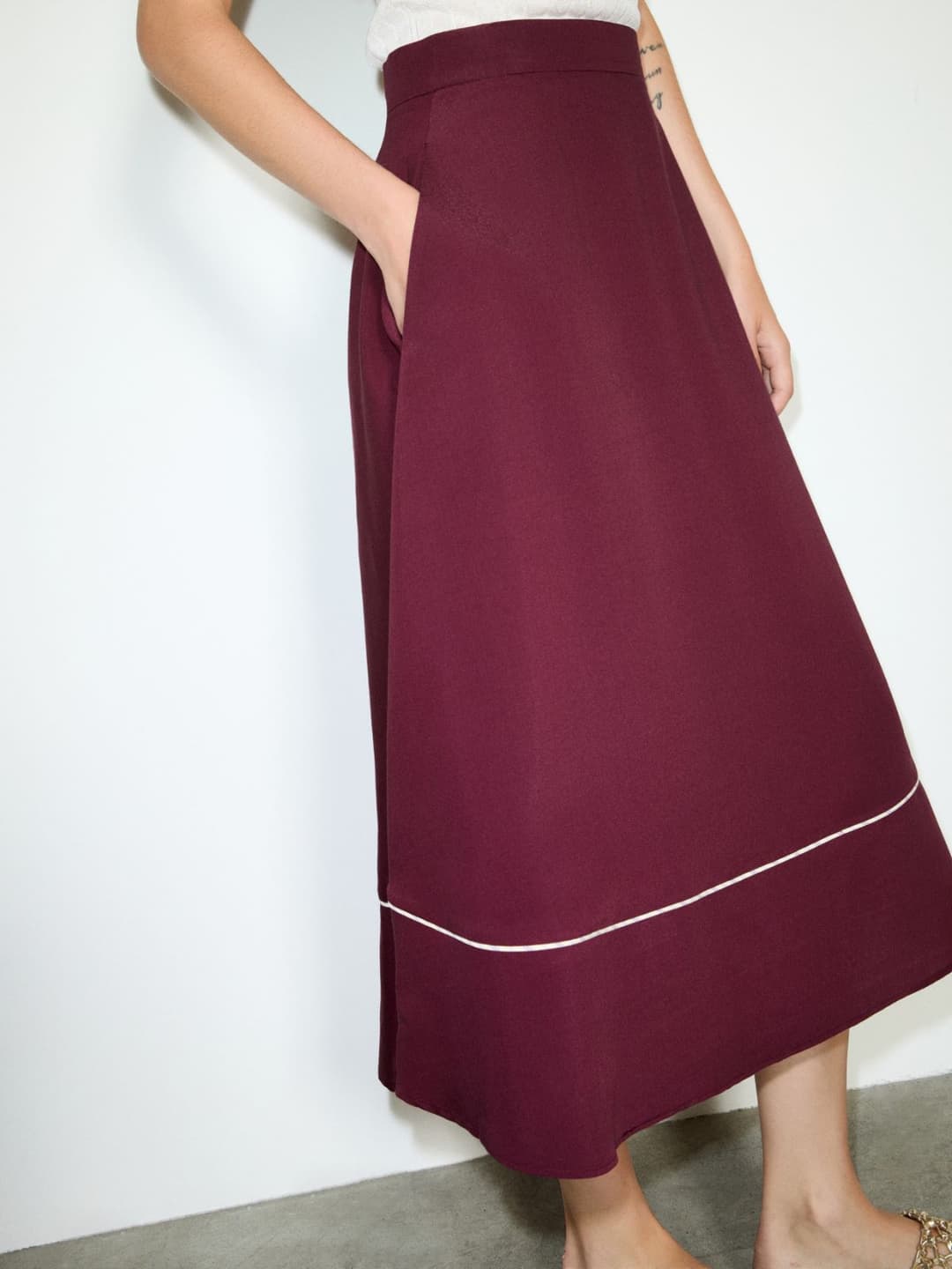 Gonna midi in tessuto crispy | Max&Co Gonna midi in tessuto crispy - vista alternativa - 9 | Max&Co
